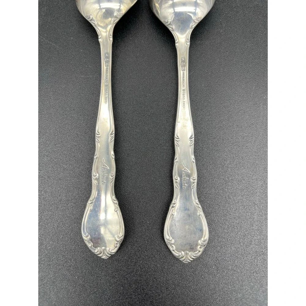 Sterling Silver Andante Teaspoon Set By Gorham Silver 2 Pieces